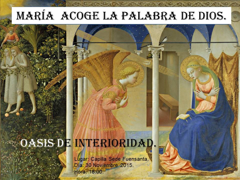 María acoge la palabra de Dios.