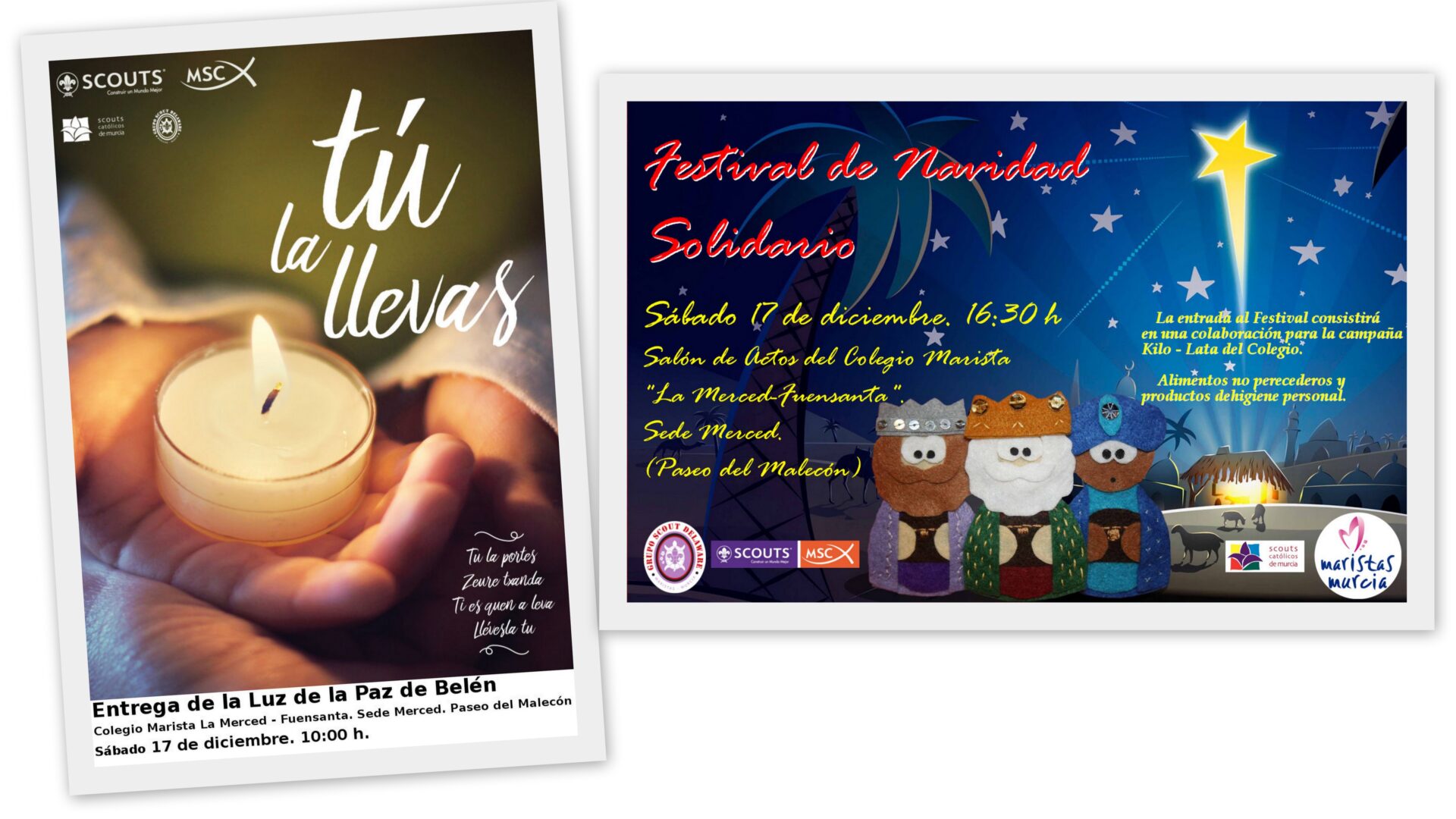 Entrega de la Luz de la Paz de Belén y Festival de Navidad Solidario