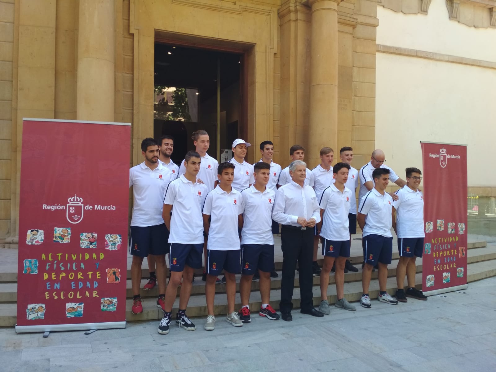 Nicolás Cerdán García con la selección Murciana de Rugby el pasado fin de semana.