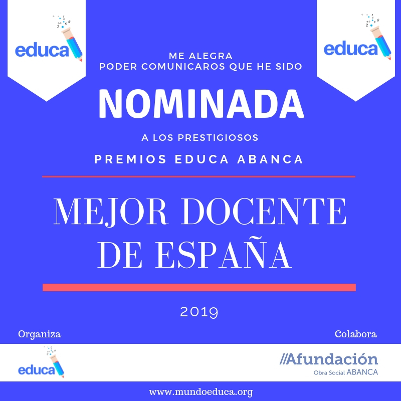Nominación a la mejor docente de España.